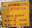 Annonce des traveaux Annonce des traveaux