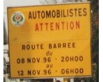 Annonce des travaux